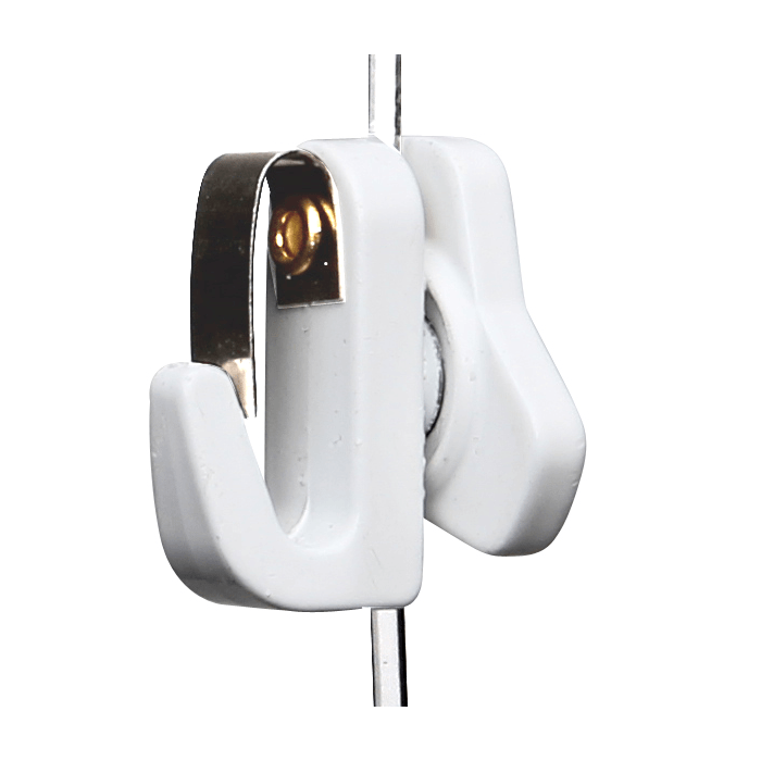 Verstellbarer Bilderhaken Standard mit Aushängesicherung, weiß beschichtet main product photo